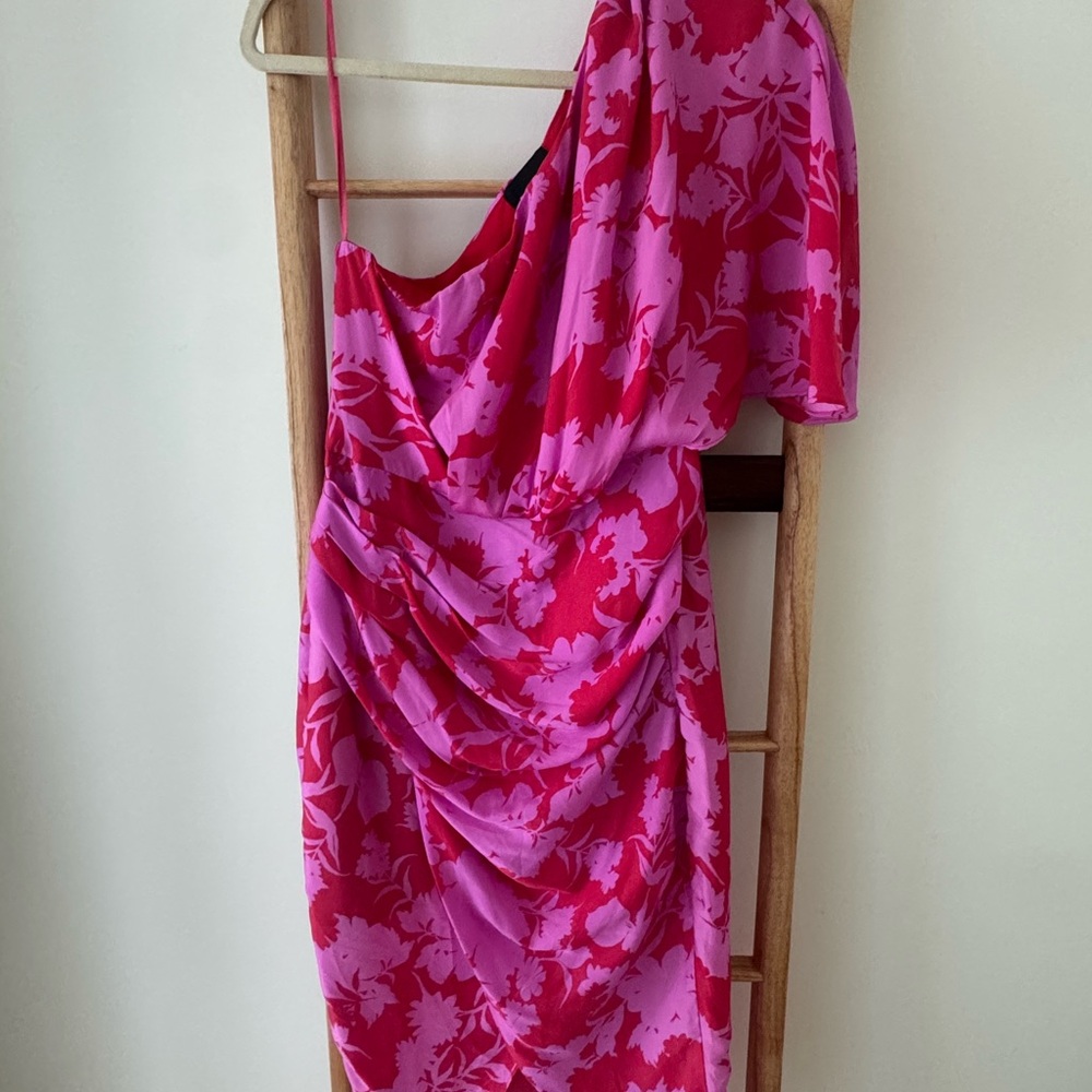 DO+BE One Shoulder Pink and Red Dress